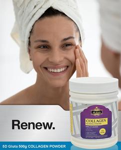 5D glutaベスト500gコラーゲングローイングパウダーサプリメントプロテインパウダー髪用ネイル100% ナチュラルデイリー用女性 & 男性用スポーツ - Product Image 4