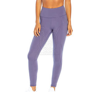 Pantalones de Yoga para Mujer de Alta Calidad con MOQ Bajo, Cintura Media Elástica, Diseño Sólido, Transpirables, Ecológicos y de Secado Rápido para Fitness - Product Image 2