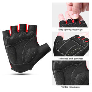 Gants de cyclisme sportifs demi-doigts en gros, design professionnel, respirants, unisexes, logo personnalisé, entièrement personnalisables - Product Image 6