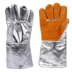 Vente en gros de gants de soudage en cuir de vachette Gants en cuir résistants à l'usure et à l'isolation thermique pour un soudage sûr Produits de sécurité pakistanais - Product Image 1