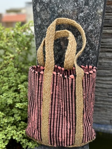 Bolso Tote de Yute Tejido para Mujer, Estilo Bohemio, Diseño Sólido, Cierre Abierto, Gran Capacidad, Ecológico, para Viajes y Uso Diario, Bolso de Hombro - Product Image 2