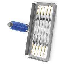 Instruments de remplissage dentaires composites Ensemble détartreur de 5 pièces avec cassette de stérilisation Ensemble dentaire instruments chirurgicaux - Product Image 5