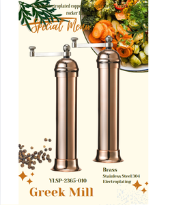 Prémio grego moinho estilo SS304 pimenta moinho martelo vácuo galvanizado escovado cobre acabamento aço carbono moedor metal - Product Image 5