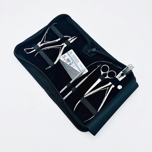 Kit d'outils originaux en argent poli inclus avec ruban adhésif dans une pince avec d'autres pinces d'extension de cheveux et des outils à des prix de gros - Product Image 1
