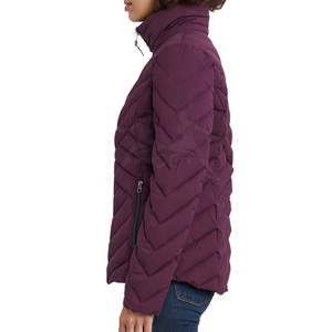 Veste matelassée d'hiver à manches longues de grande taille, dernière conception de vêtements pour femmes, veste matelassée de couleur jaune - Product Image 5