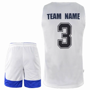 Uniformes de Baloncesto Personalizados para Hombre, Impresión OEM, Conjunto de Jersey Reversible de Malla Azul Cielo para Adultos, Antibacteriano, de Secado Rápido y Protección UV - Product Image 5
