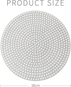 Handcrafted Round <b>Beaded</b> <b>Placemats</b> for Dining Table Wedding Christmas Decoration Family Gathering Parties - Product Image 5