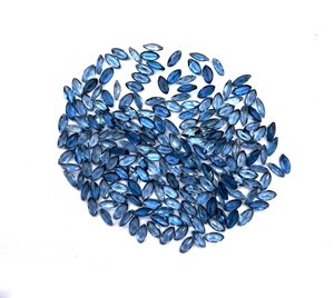 พลอยโทแพซสีน้ำเงินลอนดอนทรงมาร์ควิสแบบหลวม ขนาด 2*4 มม. น้ำหนัก 5 กะรัต สำหรับทำเครื่องประดับ - Product Image 6