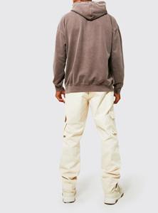 Sweat à capuche personnalisé pour homme, 100% coton molletonné épais, délavé à l'acide, coupe oversize, épaules tombantes, brodé et gaufré en relief, collection automne - Product Image 2