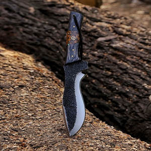 Cuchillo de Supervivencia Clásico de Acero de Damasco, Hecho a Mano, para Caza, Campismo y Bushcraft, Cuchillo de Acero de Damasco Duradero - Product Image 4