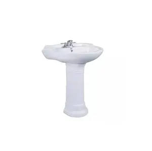 Standard Quality Ceramic Wash Basin with Pedestal from Indian Supplier Available at Wholesale Price From India
