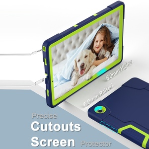 <span class=keywords><strong>Housse</strong></span> de <span class=keywords><strong>tablette</strong></span> hybride 3 couches PC silicone avec béquille pliable pour <span class=keywords><strong>Samsung</strong></span> Galaxy Tab A9 A11 A9+ A11+ A8 A7 S6 Lite S9 FE S10 FE - Product Image 4