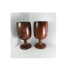 Greatest quality wooden wine glass handicraft top selling product wholesale supplier handmade wood glass