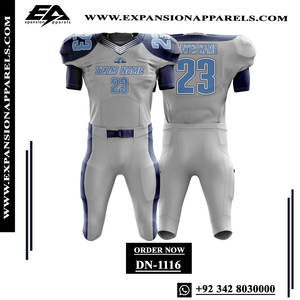 Uniformes de fútbol americano con logotipo personalizado para hombre, talla XL, aparejos, sarga, pantalón acolchado, sublimación, ropa deportiva, camisetas, fabricante directo - Product Image 5