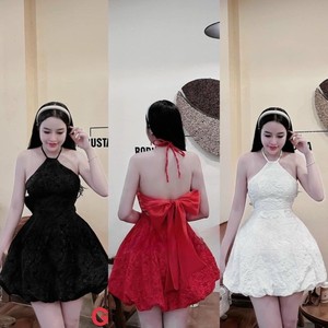 Robe à nœud pour femmes décontracté confortable naturel décontracté lavable emballage personnalisé fabricant du Vietnam - Product Image 1