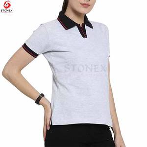 Camiseta Polo corta de poliéster de diseño personalizado para mujer, tela de calidad con logotipo, ropa informal al por mayor - Product Image 3
