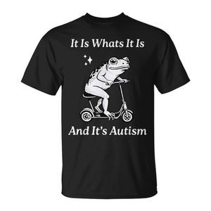 T-shirt per la sensibilizzazione sull'autismo con meme IT Is What IT Is per uso promozionale - Product Image 1