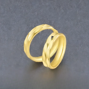 Anillos de Pareja de Oro de 14K, 4.08 Gramos, Diseño de Banda Elegante - Product Image 4