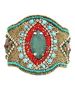 Chic Boho Pink Beaded Cuff para pulsera para bodas, aniversarios o fiestas, tamaño de regalo. 2,26. In. - Product Image 4