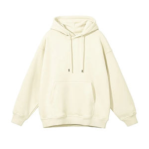 Sweat-shirt d'hiver unisexe en molleton épais 100 % coton, avec logo personnalisé en relief sur le devant et poche unie – Meilleure vente - Product Image 2