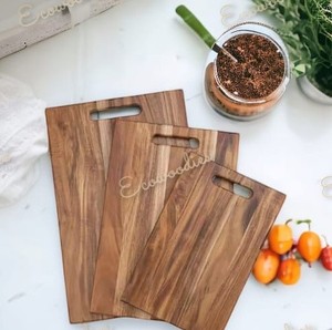 Planche à découper en bois massif rectangulaire créative pour la cuisine à domicile Planche à découper en bois naturel Planche à découper en bambou massif - Product Image 2