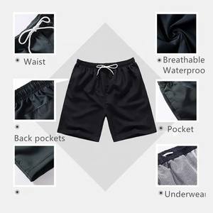 Pantalones cortos de playa de poliéster personalizados atléticos 2025 para hombre, tabla de surf, traje de baño corto, dos ojales con bolsillo trasero - Product Image 2