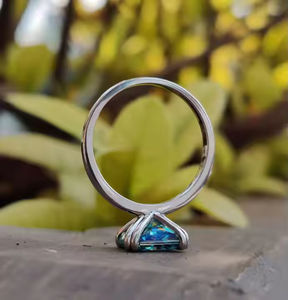 Juego de puntas Solitaire Solo Promise Rings para mujer Hecho en plata de ley 925 y diamantes cultivados en laboratorio - Product Image 2