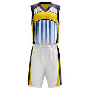 Dernier modèle d'uniforme de basket-ball à sublimation cousu pour homme, uniforme d'équipe confortable - Product Image 2