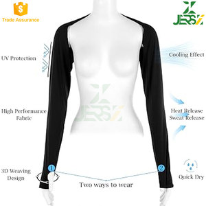 Manchons de bras rafraîchissants sans couture personnalisés, protection UV, trou pour le pouce, légers, unisexes, pour sports de plein air, 100 % polyester, couleur dégradée - Product Image 4