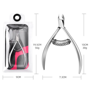 Pince à cuticules à double ressort professionnelle en acier inoxydable de haute qualité doigts lame incurvée outil d'art des ongles avec boîte de rangement - Product Image 6