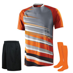 Camiseta de fútbol juvenil totalmente personalizada, camiseta y pantalones cortos de fútbol transpirables para entrenamiento - Product Image 1