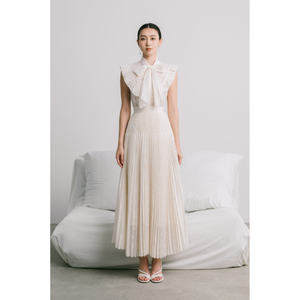 Timeless อย่างเป็นทางการผู้หญิงกระโปรงเสื้อ PEARL SMOKED MIDI กระโปรงแฟชั่นแบรนด์ผ้าไหม 35% ผ้าฝ้าย 65% - Product Image 1