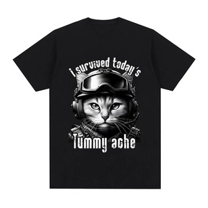 2025 100% camisas elegantes de algodón orgánico, transpirables Camisetas estampadas de alta calidad, camisa de mujer con cuello redondo personalizada Premium - Product Image 4