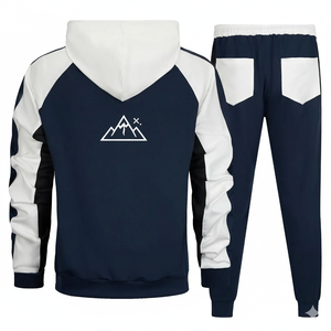 Survêtement à impression numérique personnalisé | Vêtements de sport OEM | Ensemble de sweat à capuche de mode | Motif solide respirant antibactérien 100% coton - Product Image 1
