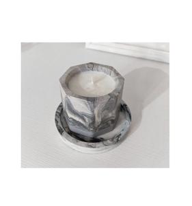 Bougeoir vintage en marbre gris Bougeoir photophore de qualité de luxe Accessoires d'éclairage Bougeoir en marbre au meilleur prix - Product Image 1