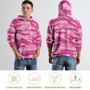 เสื้อฮู้ดผู้ชายสำหรับฝึกซ้อมฤดูใบไม้ผลิและฤดูใบไม้ร่วงชุดทำงานผ้ายืดพร้อมพิมพ์ลายพรางดีไซน์ใหม่ - Product Image 6