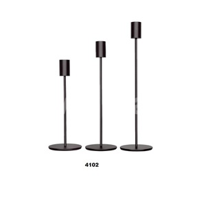 Hot Selling High Quality Set of 3 Matte Black Candle Holder Decorative Candle <b>Stick</b> for Home Wedding Parties Decoration - Product Image 1