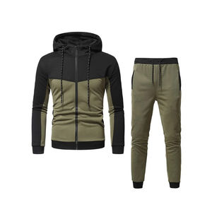 Ensemble de survêtement décontracté pour homme, coupe-vent et combinaison imprimée délavée à l'acide, design 2-en-1, éco-responsable, hiver, personnalisable OEM - Product Image 2