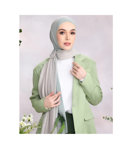 2023 meilleure vente personnalisé islamique Crush en mousseline de soie écharpe femmes Long Niqab visage couverture foulard haute qualité main musulman - Product Image 1