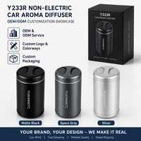 Diffuseur de parfum pour voiture en alliage d'aluminium de qualité aéronautique 280g, double buse, diffusion à 720 degrés, OEM ODM