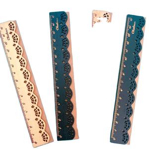 15cm hohle Schüler Büro Schule Briefpapier Spitze Holz Design Lineal Zeichnung Lineale für Kinder - Product Image 1