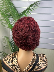 100% Raw human hair 13*4 <b>Pixie</b> cut lace frontal <b>wig</b> - Product Image 2