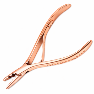 Pinzas para Extensiones de Cabello Color Oro Rosa, Herramienta Profesional para Crimpar Anillos Micro, para Instalación y Remoción de Microlink, Uso en Salón - Product Image 4