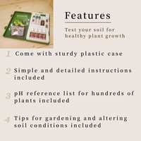 Kit de test de sol pour l'agriculture et le jardin Rapitech STK007 avec emballage en boîte verte