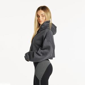 Conjunto Deportivo Corto de Secado Rápido para Mujer, Estilo Moderno, Diseño Sólido con Decoración de Sudadera con Capucha para Invierno, Precio de Oferta - Product Image 3