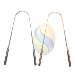 Grattoir lingual en cuivre de qualité supérieure, nettoyant naturel pour la détoxification buccale, grattoir lingual en cuivre pur pour les soins bucco-dentaires, outil pour éliminer la mauvaise haleine - Product Image 2