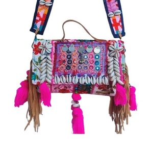 Bolso de mano bordado Vintage de lujo hecho a mano indio, bolso de algodón Banjara para mujer, bolso de hombro con estilo de moda para compras nocturnas - Product Image 1