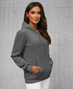Sweat-shirt décontracté ample à poche pour femmes, vêtements de sport pour femmes, vente en gros, sur mesure, chaud - Product Image 6