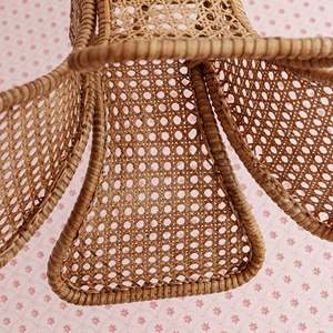 Lampe suspendue en rotin tissé à la main, abat-jour en osier, lumière de plafond tissée naturelle, lampe suspendue bohème rustique en provenance du Vietnam - Product Image 6