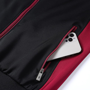 Chándal de Invierno de Poliéster y Algodón con Forro Polar, Cordón Ajustable, Logotipo Personalizado, Color Sólido, Transpirable, Secado Rápido, Ligero, Negro, para Hombre, Alta Calidad - Product Image 5